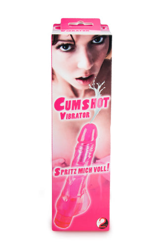 Pink-coloured cumshot vibrator