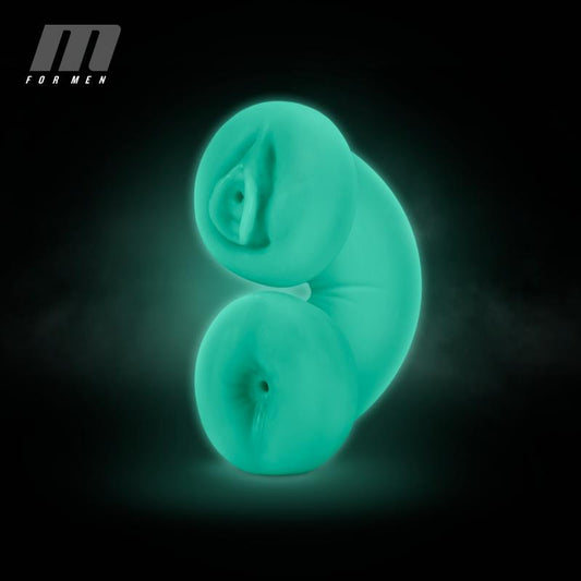M for Men - Soft and Wet - Double Trouble Masturbator Glow in the Dark
