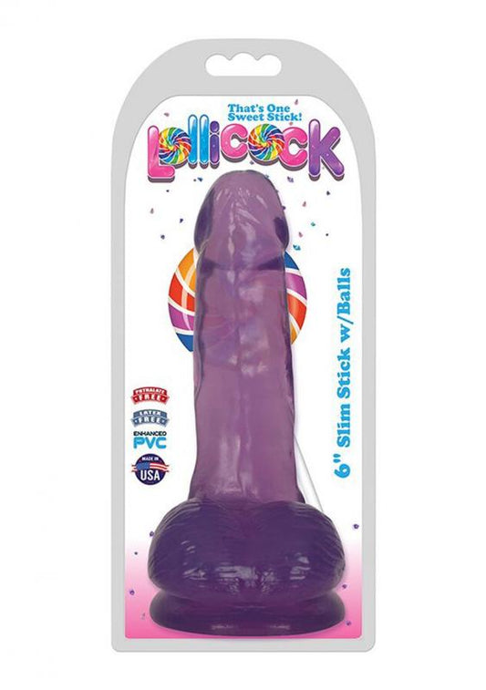 Lollicock - Dildo Slim Stick With Balls - 15 cm