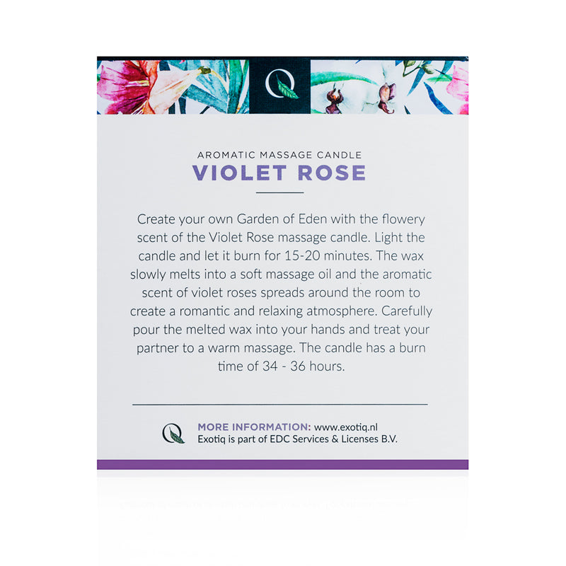 Exotiq Massage Candle Violet Rose - 200g