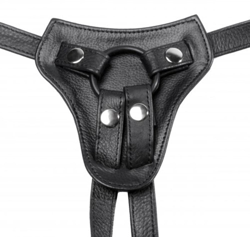 Premium All Access Leather Strap On Harness