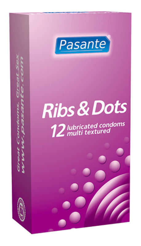 Pasante Ribs & Dots condoms 12pcs
