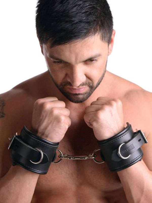 Strict Leather Padded Premium Locking Wrist Restraints